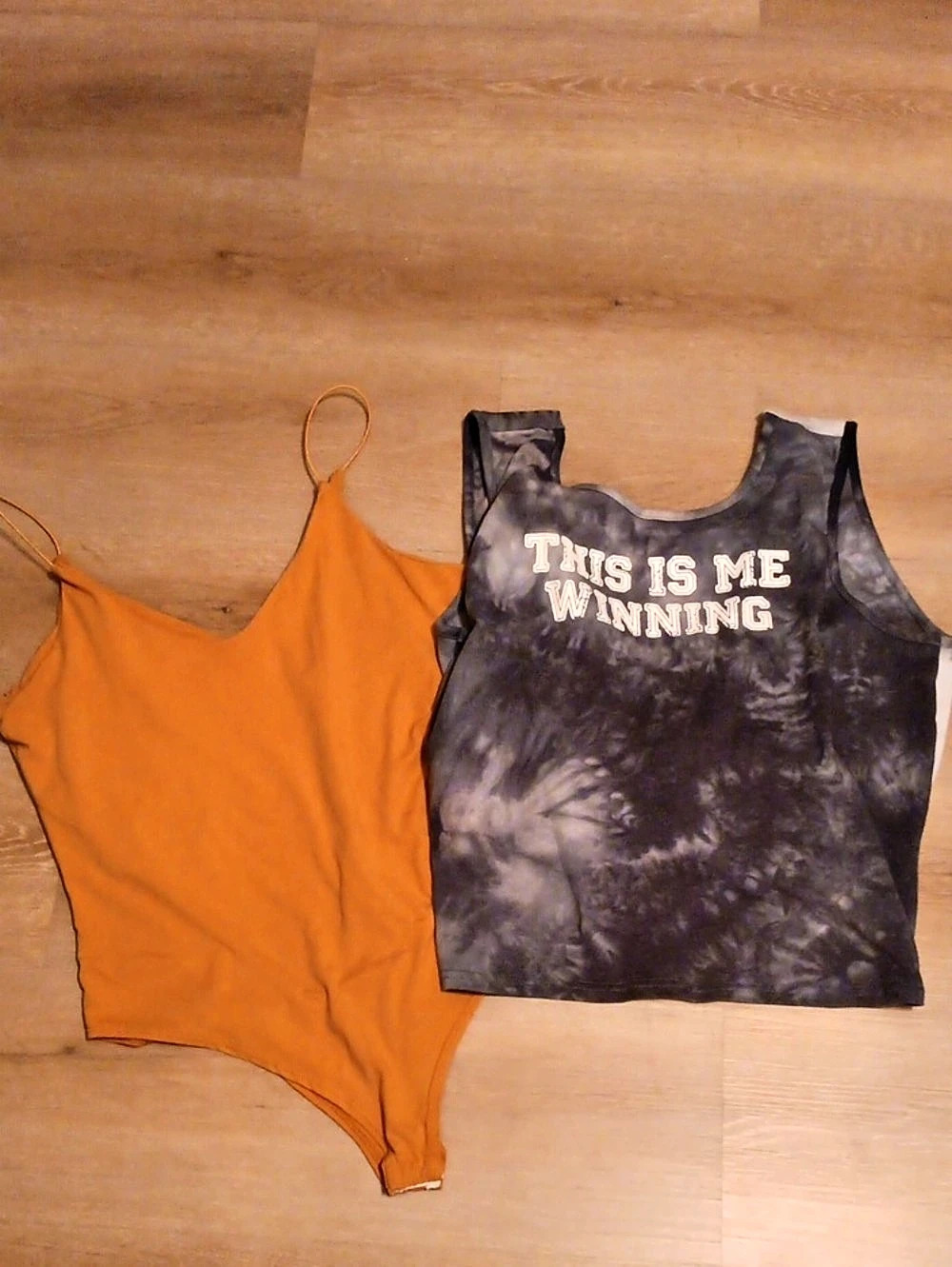 UP2SPEED Women's Tank Top Twist Tie Back And Orange Body Suit Size Large
